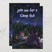 スターリーナイトキャンプアウト招待状 招待状 (正面/裏面)