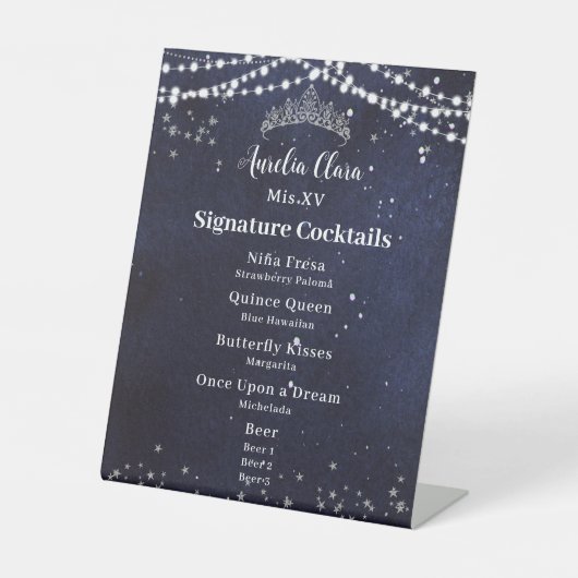 スターリーナイトキンセアニェラスイーツ16バードリンクメニュー 台座サイン (正面)