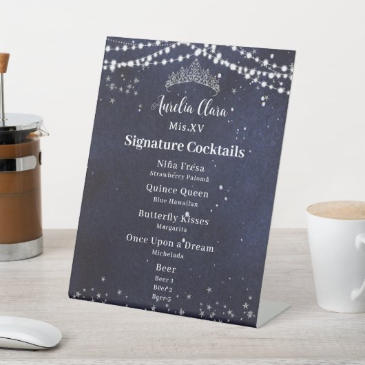 スターリーナイトキンセアニェラスイーツ16バードリンクメニュー 台座サイン (インサイチュ)