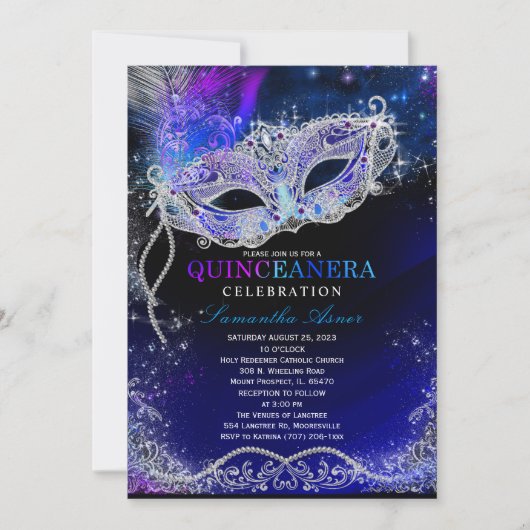 スターリーナイトキンセアニェラテーマ招待状 招待状 (正面)