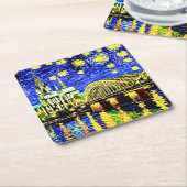 スターリーナイトケルンドイツ大聖堂 スクエアペーパーコースター (アングル)