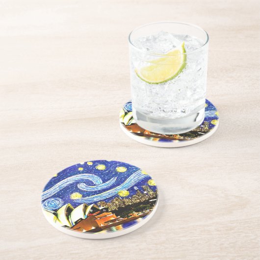 スターリーナイトシドニーオーストラリアオペラハウス コースター (側面)