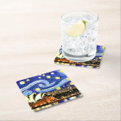 スターリーナイトシドニーオーストラリアオペラハウス スクエアペーパーコースター (インサイチュ)