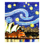 スターリーナイトシドニーオーストラリアオペラハウス フォトプリント (正面)