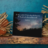 スターリーナイトスカイシルエット聖なる書物、 経典 フォトプラーク (側面)