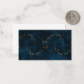 スターリーナイトスカイダークブルーゴールデンスターズスパイラル ノートカード (正面/裏面インサイチュ)