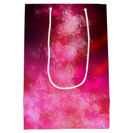 スターリーナイトスカイピンクフレア誕生日抱き枕 ミディアムペーパーバッグ (裏面)