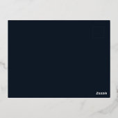 スターリーナイトスカイフレームフォイル結婚式招待状 箔招待状ポストカード (裏面)