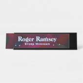 スターリーナイトスカイ机用ネームプレート デスクネームプレート (正面)