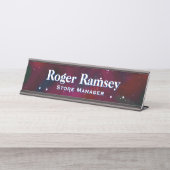 スターリーナイトスカイ机用ネームプレート デスクネームプレート (正面)