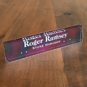 スターリーナイトスカイ机用ネームプレート デスクネームプレート (側面)