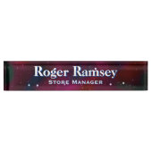 スターリーナイトスカイ机用ネームプレート デスクネームプレート (正面)