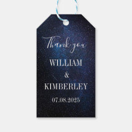 スターリーナイトスカイ銀河系エレガントウェディングギフト ギフトタグ