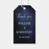 スターリーナイトスカイ銀河系エレガントウェディングギフト ギフトタグ (裏面)