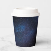 スターリーナイトスカイ銀河系エレガントウェディング紙 紙コップ (裏面)