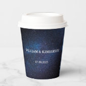 スターリーナイトスカイ銀河系エレガントウェディング紙 紙コップ (正面)