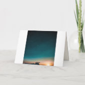 スターリーナイトスカイ銀河系マウンテンスクリプ結婚ト サンキューカード (裏面)