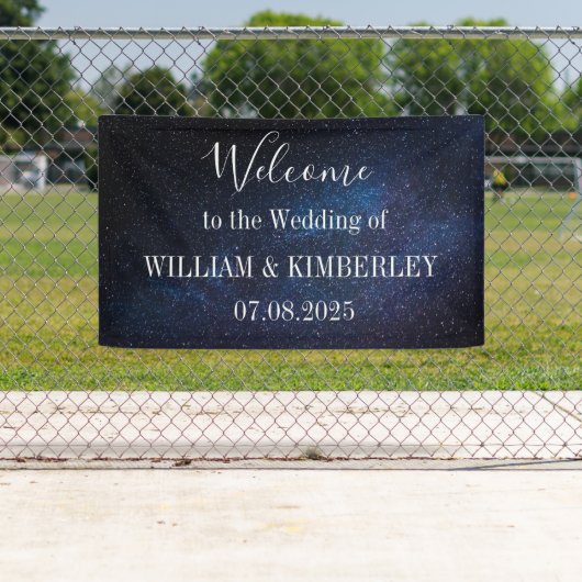 スターリーナイトスターズスカイ銀河系エレガントウェディング 横断幕 (インサイチュ)