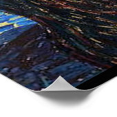 スターリーナイトスターリーナイト抽象芸術スカイ ポスター (角)