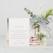 スターリーナイトトロピカルパームビーチカバ結婚ナズ サンキューカード (スタンド正面)