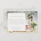 スターリーナイトトロピカルパーム結婚カバナ詳細 エンクロージャーカード (正面/裏面)