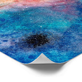 スターリーナイトドッグスター銀河系ウォーター色 ポスター (角)