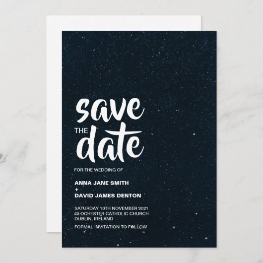 スターリーナイトドリーミーザデイト招待状 招待状 (正面/裏面)