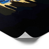 スターリーナイトニューヨーク抽象芸術スカイ ポスター (角)