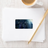 スターリーナイトネイビーブルーウォーター差出人住所 ラベル (インサイチュ)