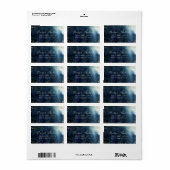 スターリーナイトネイビーブルーウォーター差出人住所 ラベル (フルシート)