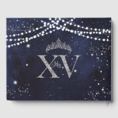 スターリーナイトネイビーブルーシルバーキンセニェラ誕生日 ゲストブック (裏面)