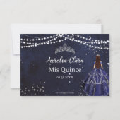 スターリーナイトネイビーブルードレスシルバーキンセニェラ 出欠カード (裏面)