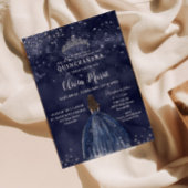 スターリーナイトネイビーブルードレスシルバーキンセニェラ 招待状