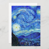 スターリーナイトバイビンセントヴァンゴッホ 招待状 (正面/裏面)
