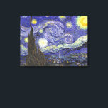 スターリーナイトバイビンセント・ヴァン・ゴッホ キャンバスプリント<br><div class="desc">Starry Night by Vincent van ゴッホは、ファン素晴らしゴッホの亡命から絵画フランスのサン・レミーの景色を眺める印象派の街並みポストのヴィンテージ。夜の空は、明るい三日月と風変わりな村の上に星の雲輝くで渦巻いている。スター・ナイトはファン・ゴッホの最も有名絵を描な都市で、思い出絵を描からの1日の間だった。アーティストについて：ヴィンセント・ウィレム・ヴァン・ゴッホ(1853-1890)は、彼の時代の最も有名なポスト印象派の画家の一人だった。彼の作品は、その荒々しい美しい、感情的な正直さ、そして色の点で最も顕著であはっきりしたった。</div>