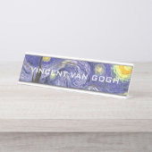 スターリーナイトバイビンセント・ヴァン・ゴッホ デスクネームプレート (正面)