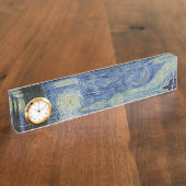 スターリーナイトバイビンセント・ヴァン・ゴッホ デスクネームプレート (側面)