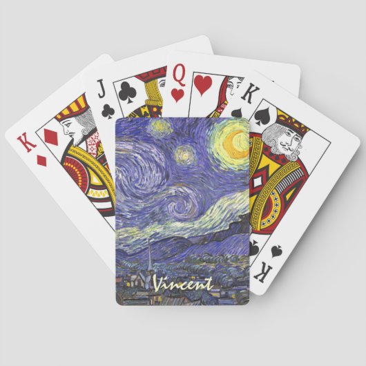 スターリーナイトバイビンセント・ヴァン・ゴッホ トランプ (裏面)