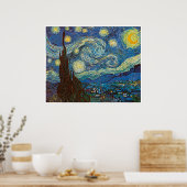 スターリーナイトバイビンセント・ヴァン・ゴッホ ポスター (キッチン)