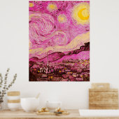 スターリーナイトバイビンセント・ヴァン・ゴッホ ポスター (キッチン)