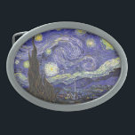 スターリーナイトバイビンセント・ヴァン・ゴッホ 卵形バックル<br><div class="desc">Starry Night by Vincent van ゴッホは、ファン素晴らしゴッホの亡命から絵画フランスのサン・レミーの景色を眺める印象派の街並みポストのヴィンテージ。夜の空は、明るい三日月と風変わりな村の上に星の雲輝くで渦巻いている。スター・ナイトはファン・ゴッホの最も有名絵を描な都市で、思い出絵を描からの1日の間だった。アーティストについて：ヴィンセント・ウィレム・ヴァン・ゴッホ(1853-1890)は、彼の時代の最も有名なポスト印象派の画家の一人だった。彼の作品は、その荒々しい美しい、感情的な正直さ、そして色の点で最も顕著であはっきりしたった。</div>