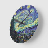 スターリーナイトバイヴァンゴッホ ラウンド壁時計 (傾斜)
