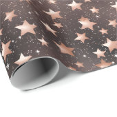 スターリーナイトバラ金ゴールド&ブラックフェスティバルパターン ラッピングペーパー (ロールコーナー)
