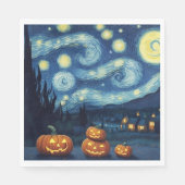 スターリーナイトバンゴッホハロウィーン スタンダードランチョンナプキン (正面)