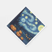 スターリーナイトバンゴッホハロウィーン スタンダードランチョンナプキン (角)