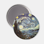 スターリーナイトバンゴッホファインアート マグネット (正面/裏面)