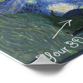 スターリーナイトバンゴッホペーパークラフトポスタープリント ポスター (角)