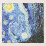 スターリーナイトバンゴッホ印象派シフォンスカーフ スカーフ<br><div class="desc">Vincent Vanフランスのゴッホの素晴らしThe Starry Nightのゴージャスな印象主義のヴィンテージアートが、このシフォンのスカーフに乗っている。画像は著作権の期限切れのためパブリックドメインである。</div>