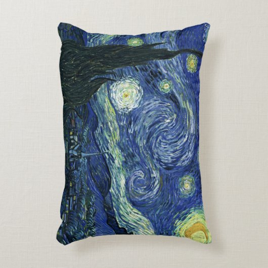スターリーナイトビンセントゴッホファインアート絵画ズ アクセントクッション (正面(垂直))