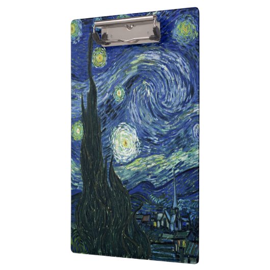 スターリーナイトビンセントゴッホファインアート絵画ズ クリップボード (左)